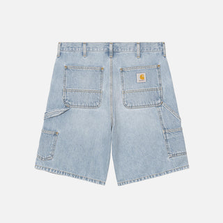 DOUBLE KNEE SHORT - BLUE (WORN BLEACHED)