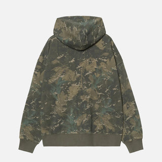 HOODED BENTON SWEAT JACKET - GREEN CAMO COMBI