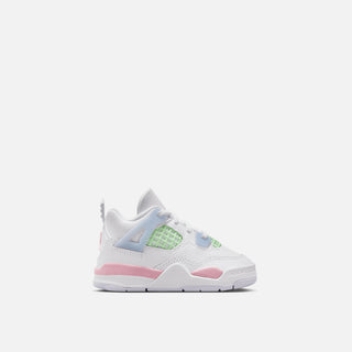 JORDAN 4 RETRO (TD) - WHITE / MEDIUM SOFT PINK / VAPOR GREEN