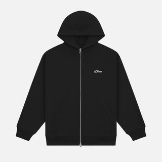CURSIVE SMALL ZIP LOGO - BLACK
