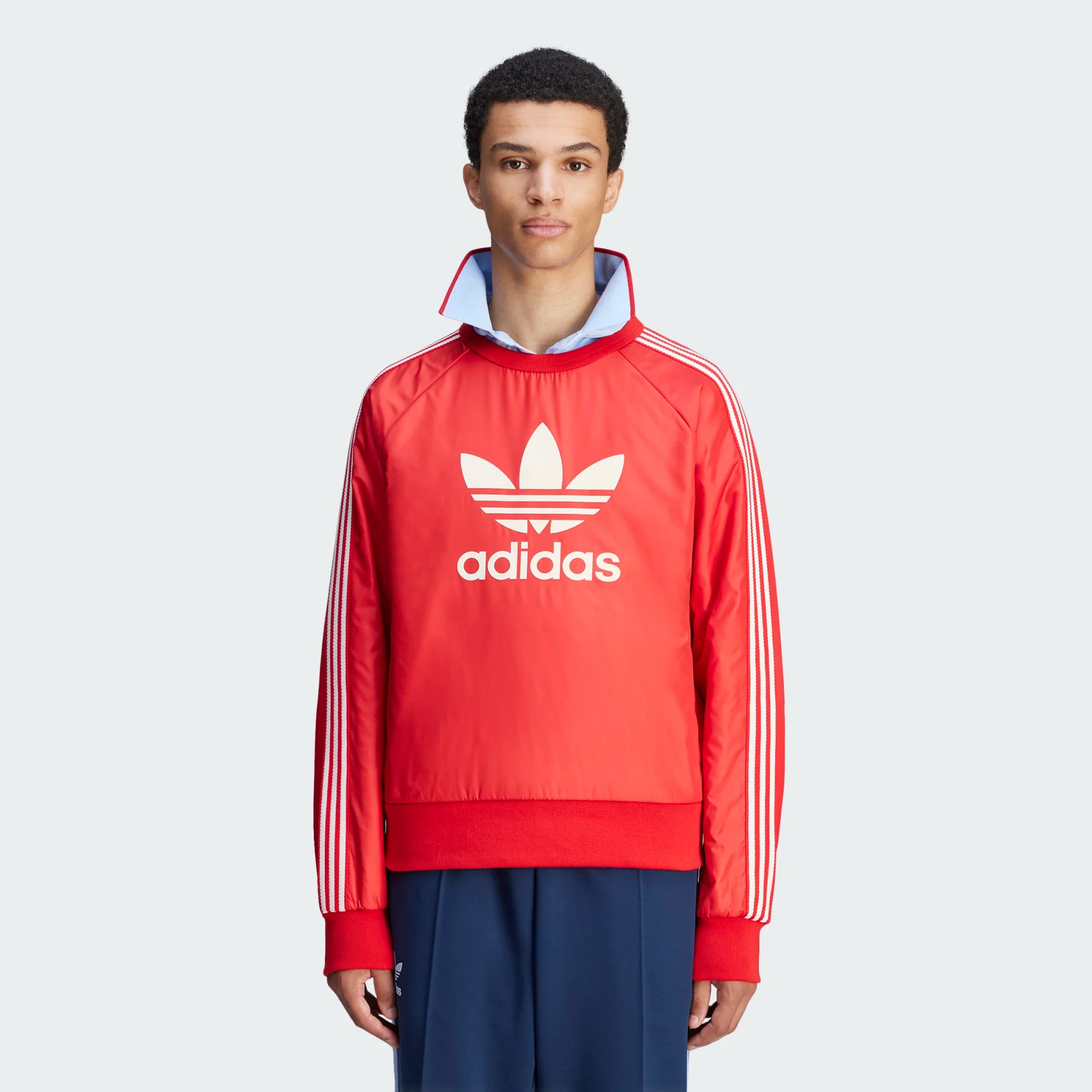 WALES BONNER X ADIDAS NYLON CREW JERSEY BETTER SCARLET lapstoneandhammer