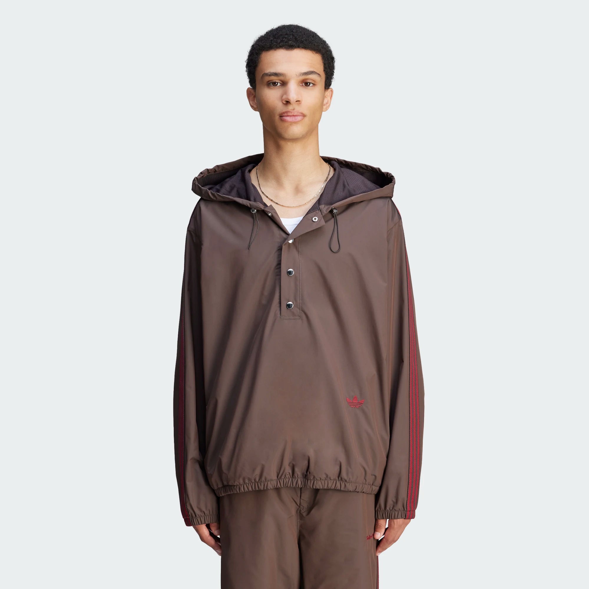 WALES BONNER X ADIDAS NYLON ANORAK - NIGHT BROWN WALES BONNER X ADIDAS NYLON ANORAK - NIGHT BROWN