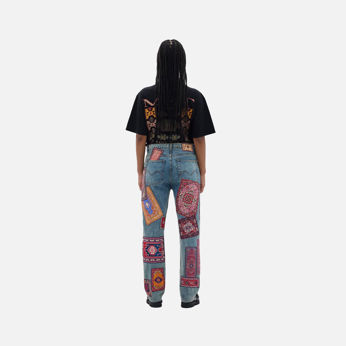 RUG DEALER LABEL DENIM PANTS