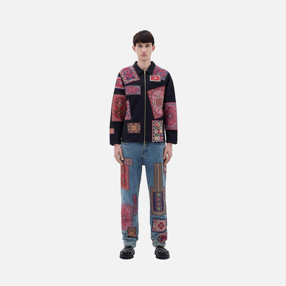 RUG DEALER LABEL DENIM PANTS