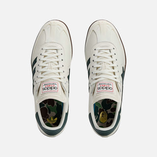 BAPE X ADIDAS SAMBA "WORLD CUP PACK" - CREAM WHITE / FOREST NIGHT