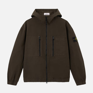 1200011 ORGANIC COTTON RIPSTOP HOODED OVERSHIRT - COAL GREY