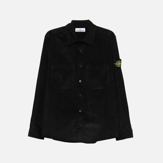 1200042 MICRO CORDUROY OVERSHIRT - BLACK
