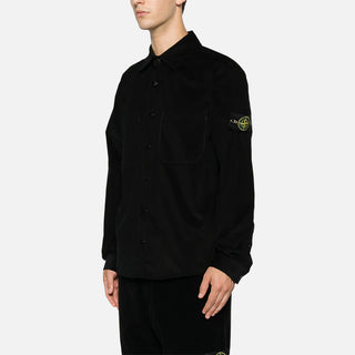 1200042 MICRO CORDUROY OVERSHIRT - BLACK