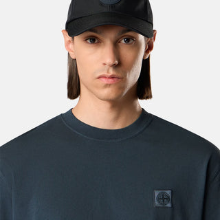 2100030 COMBED ORGANIC COTTON JERSEY T-SHIRT - SLATE BLUE