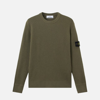 5100053 FULL RIB RWS WOOL CREWNECK SWEATER - MILITARY GREEN