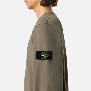6100017 ORGANIC COTTON INTERLOCK CREWNECK - MILITARY GREEN
