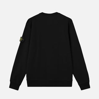 6100060 ORGANIC COTTON FLEECE CREWNECK - BLACK