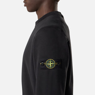 6100060 ORGANIC COTTON FLEECE CREWNECK - BLACK