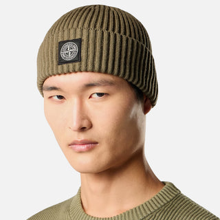 N100002 FULL RIB RWS WOOL BEANIE - MILITARY GREEN