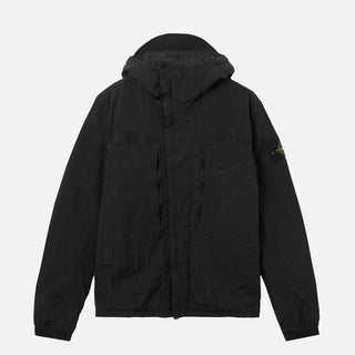 Q100007 WARP RIB NYLON-TC SHORT PARKA - BLACK