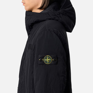 Q100007 WARP RIB NYLON-TC SHORT PARKA - BLACK