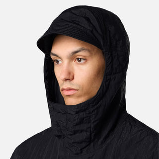 Q100007 WARP RIB NYLON-TC SHORT PARKA - BLACK