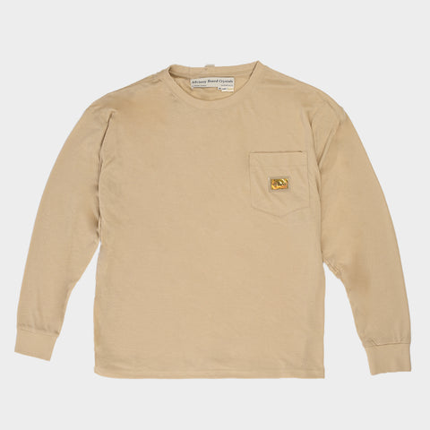 ABC.123.LIGHTWEIGHT L/S POCKET TEE - ECRU