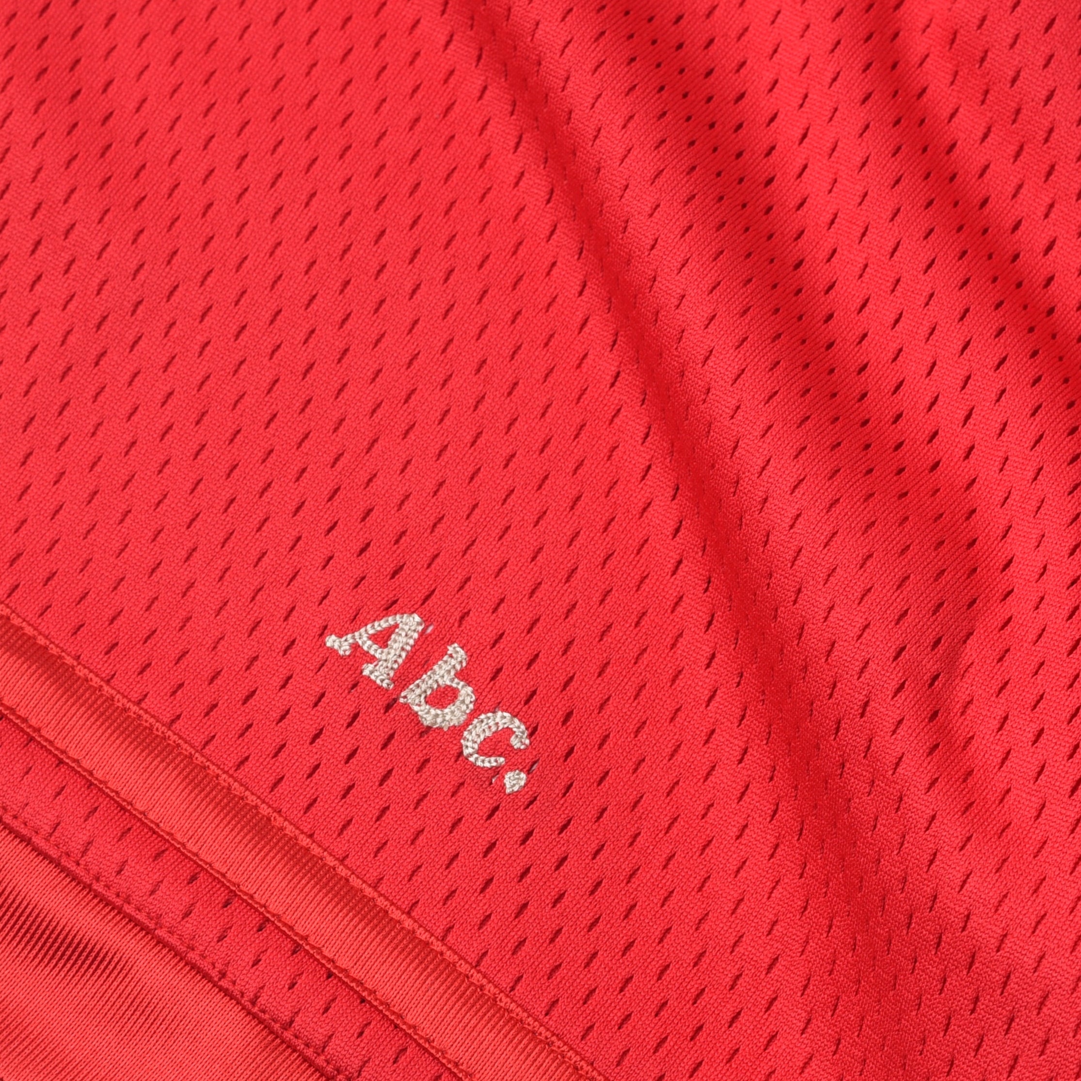 ABC.123. MESH SATIN BASKETBALL SHORTS - RED