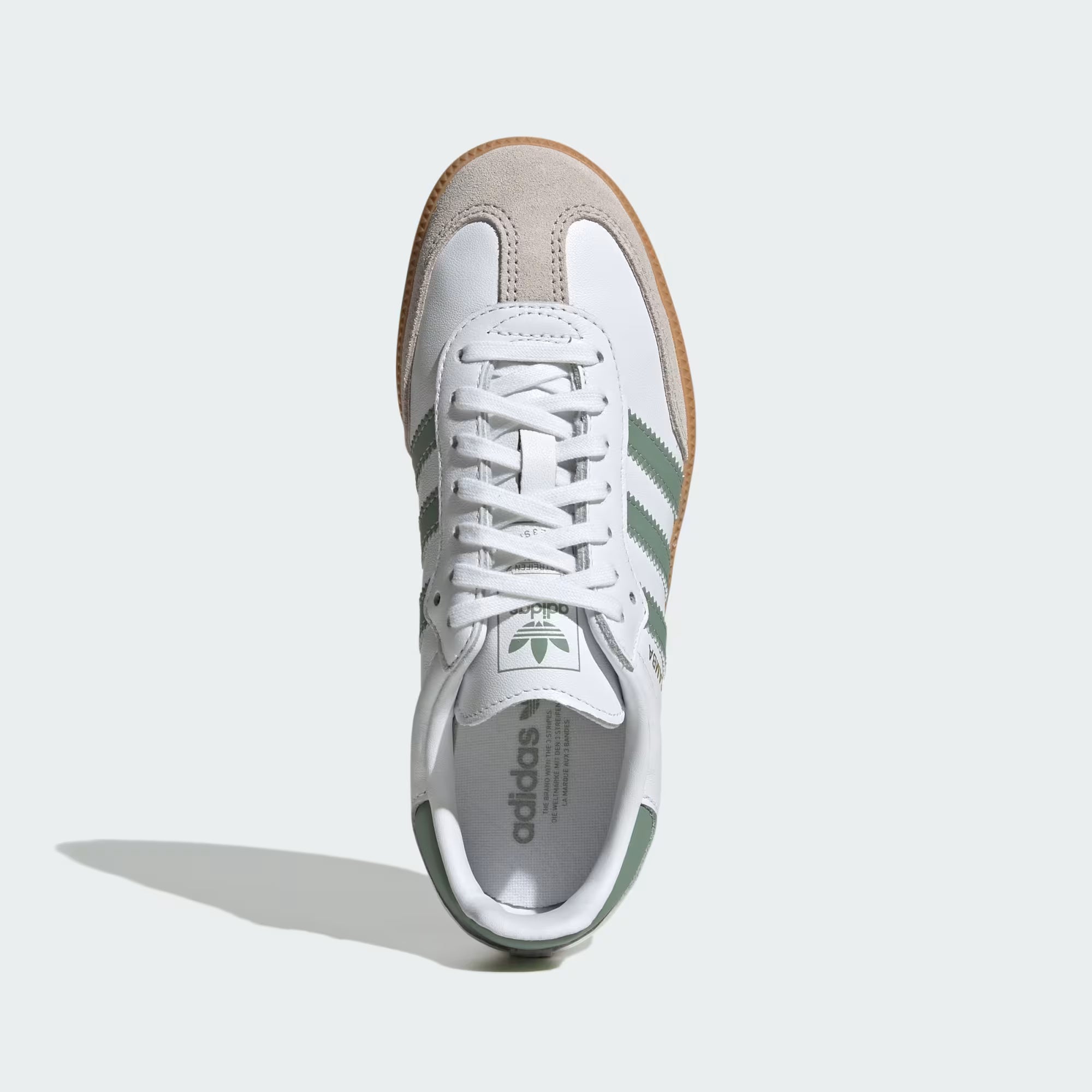 adidas Kids Samba OG - Cloud White / Silver Green / Gum 4.5Y adidas Kids Samba OG - Cloud White / Silver Green / Gum 4.5Y