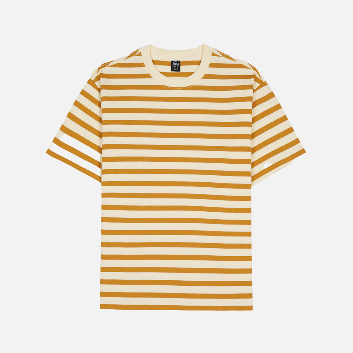 ORGANIC SS STRIPED T-SHIRT - GOLD