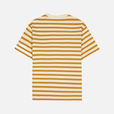 ORGANIC SS STRIPED T-SHIRT - GOLD