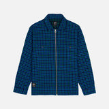 CHECK MATE FLANNEL ZIP SHIRT - NAVY