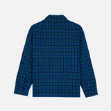 CHECK MATE FLANNEL ZIP SHIRT - NAVY