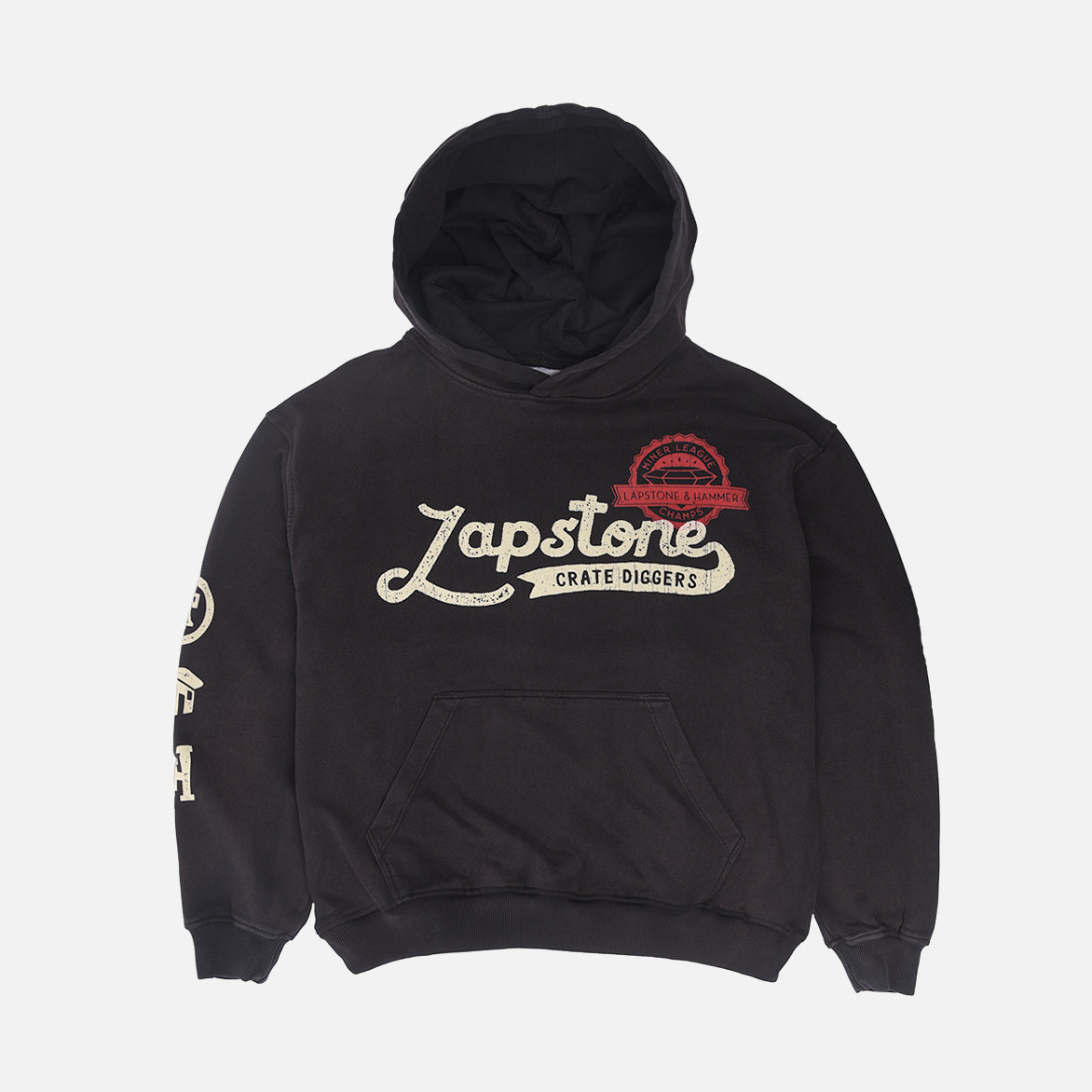 LAPSTONE X CRATE DIGGERS MINER LEAGUE CHAMPS HOODIE BLACK lapstoneandhammer
