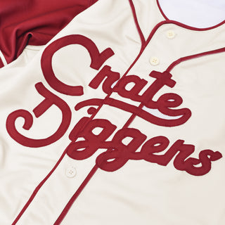 CRATE DIGGERS PHILADELPHIA JERSEY - CREAM / BURGUNDY
