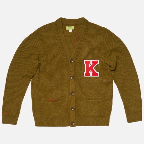 KONFVSEDROSE FOR LAPSTONE "ROSE BOWL" CARDIGAN - OLIVE