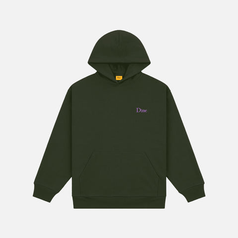 CLASSIC SMALL LOGO HOODIE - FOREST GREEN