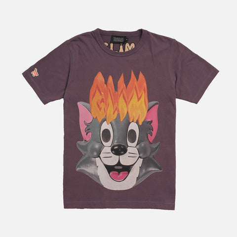 GLIM CAT TEE - PURPLE