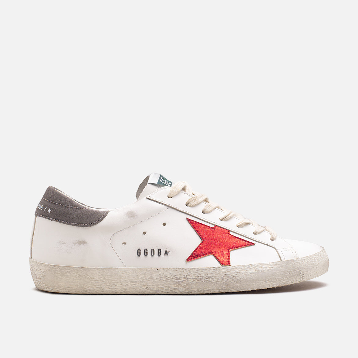 SUPER-STAR LEATHER - WHITE / RED / DARK GREY