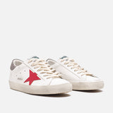 SUPER-STAR LEATHER - WHITE / RED / DARK GREY