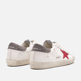 SUPER-STAR LEATHER - WHITE / RED / DARK GREY