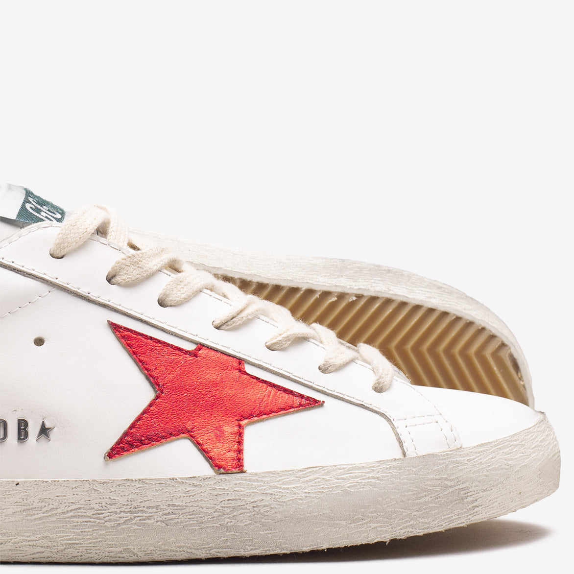 SUPER-STAR LEATHER - WHITE / RED / DARK GREY