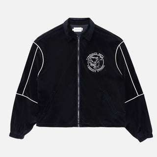 PIPING TRACK JACKET - BLACK
