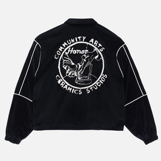 PIPING TRACK JACKET - BLACK