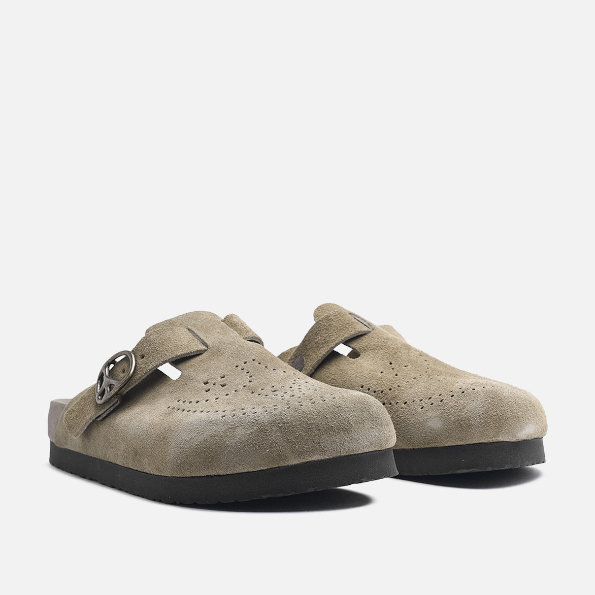 CLOG SANDAL SUEDE - TAUPE