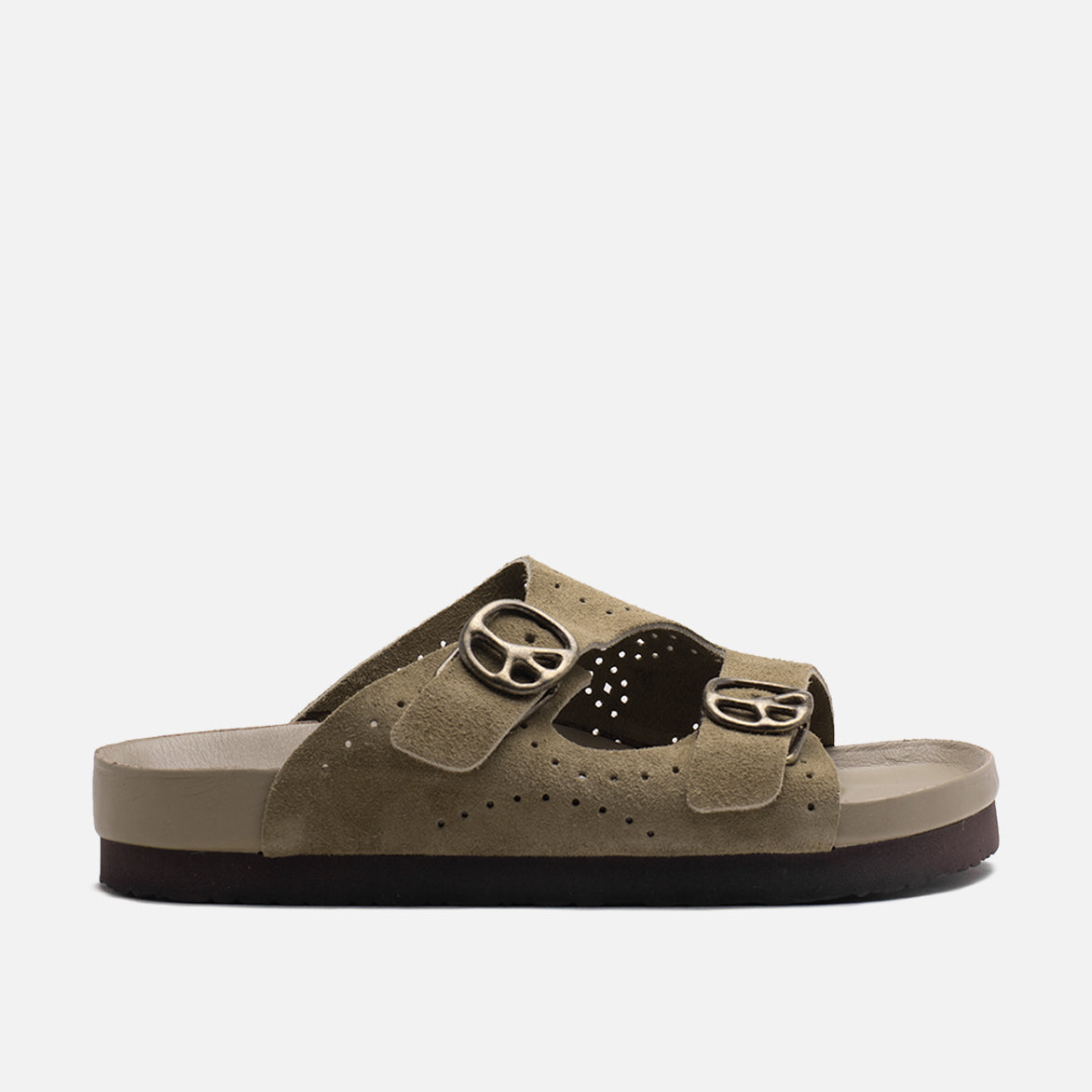 DOUBLE STRAP SANDAL - TAUPE