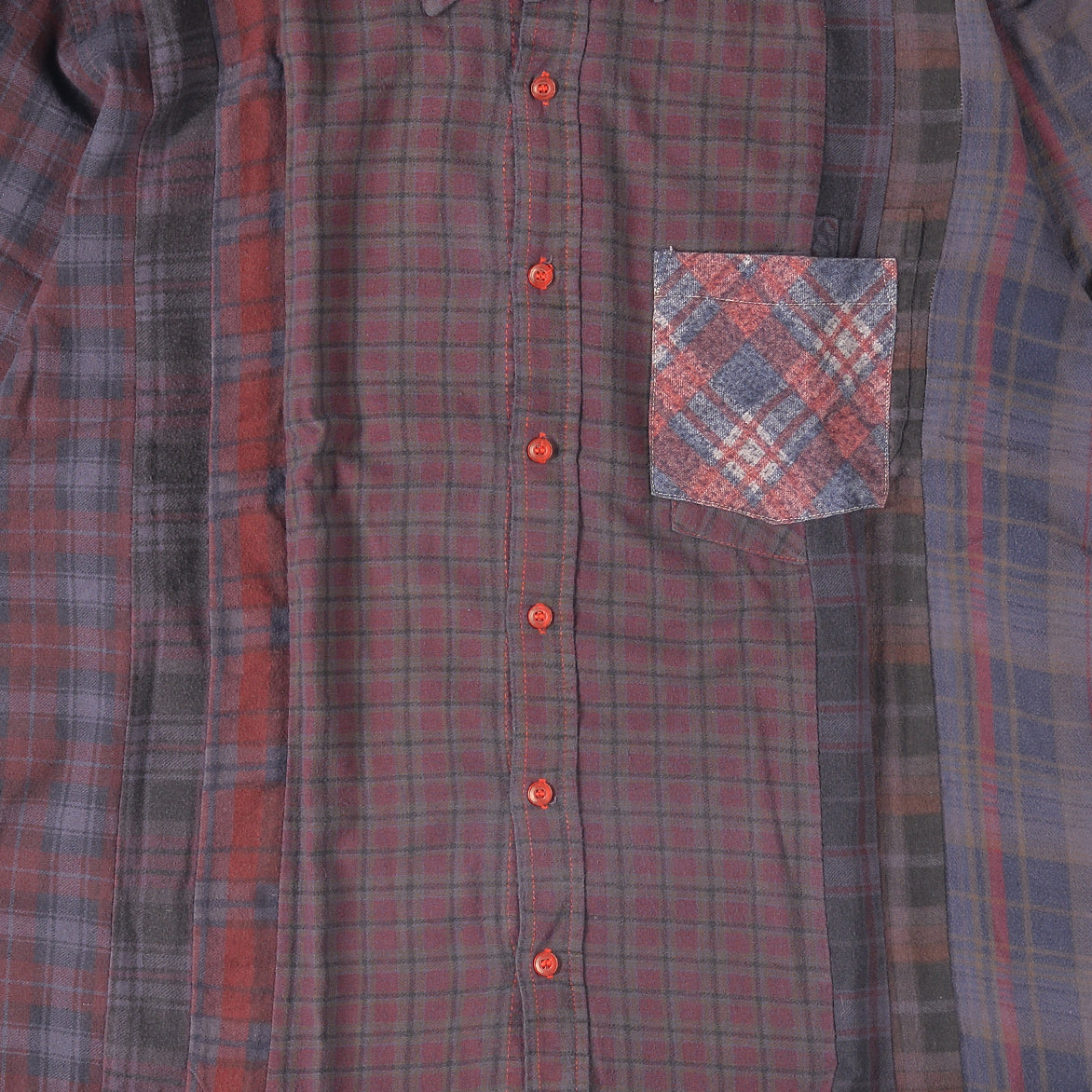 FLANNEL SHIRT -> 7 CUTS SHIRT / OVER DYE - LARGE