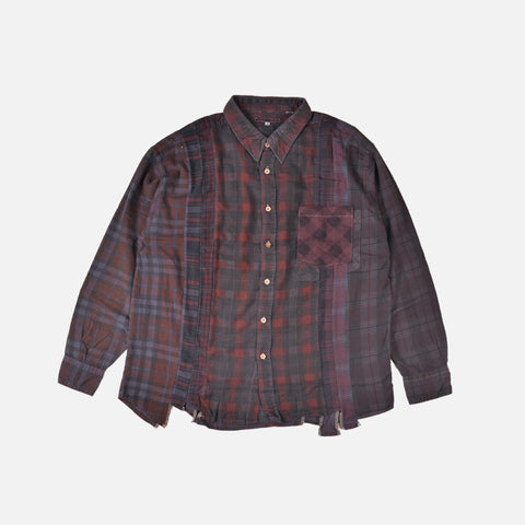 FLANNEL SHIRT -> 7 CUTS SHIRT / OVER DYE - MEDIUM 2