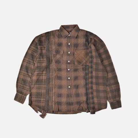 FLANNEL SHIRT -> 7 CUTS SHIRT / OVER DYE - XL