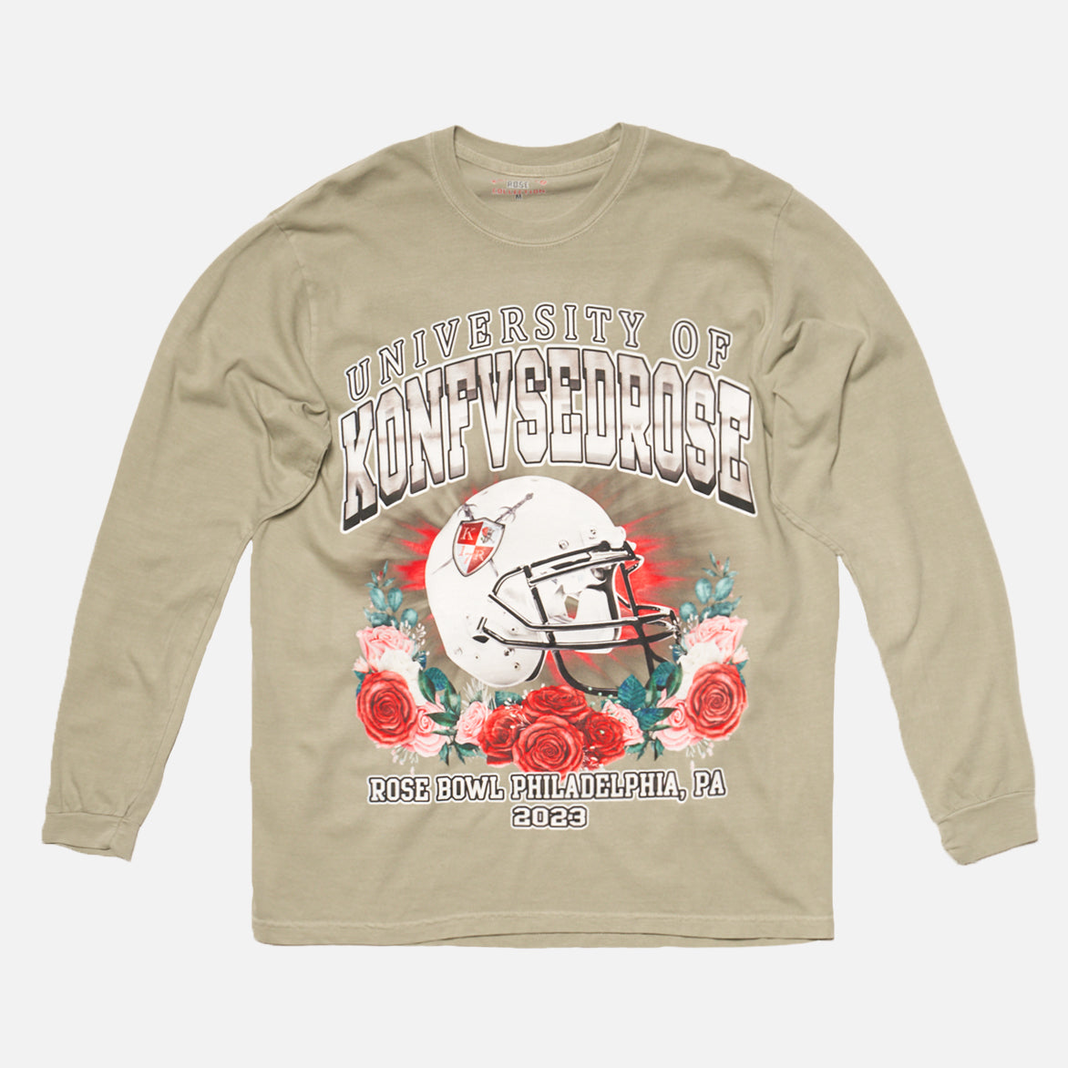 KONFVSEDROSE FOR LAPSTONE "ROSE BOWL" L/S TEE - SAND