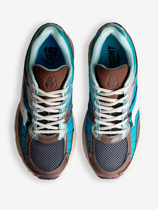 FOOT PATROL X SAUCONY PROGRID OMNI 9 - BLUE / BROWN