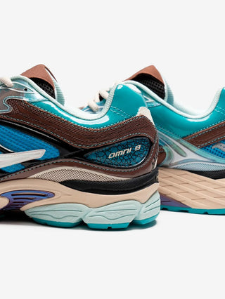 FOOT PATROL X SAUCONY PROGRID OMNI 9 - BLUE / BROWN