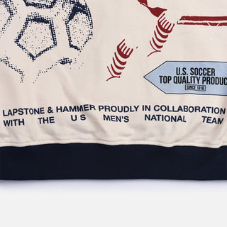 LAPSTONE X USMNT FULL-ZIP HOODIE - CREAM / NAVY