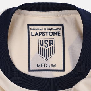 LAPSTONE X USMNT RINGER TEE - CREAM / NAVY