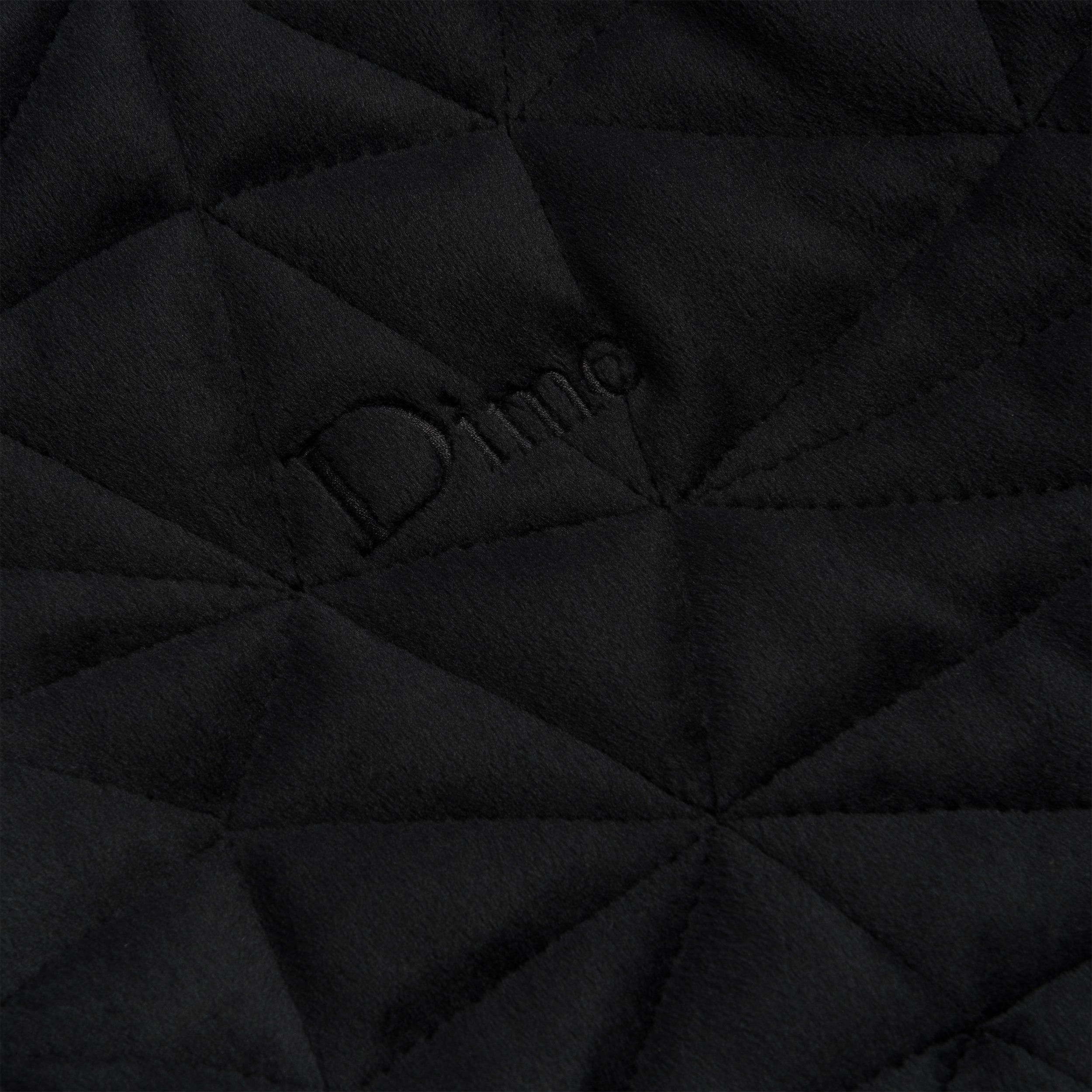 VELOUR BOMBER JACKET - BLACK